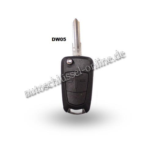 Autoschlüssel geeignet für Chevrolet 2 Tasten mit ID60 und DWO5 (Aftermarket Produkt)