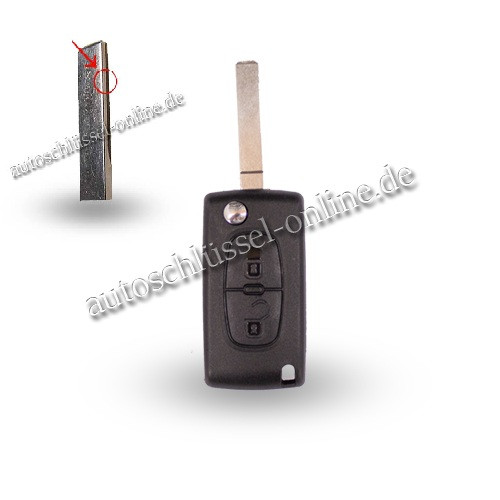 Autoschlüssel geeignet für Fiat 2 Tasten mit ID46 und HU83 (Aftermarket Produkt)