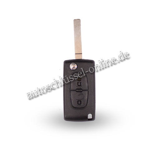 Autoschlüssel geeignet für Peugeot 2 Tasten mit ID46 und HU83 (FSK) (Aftermarket Produkt)