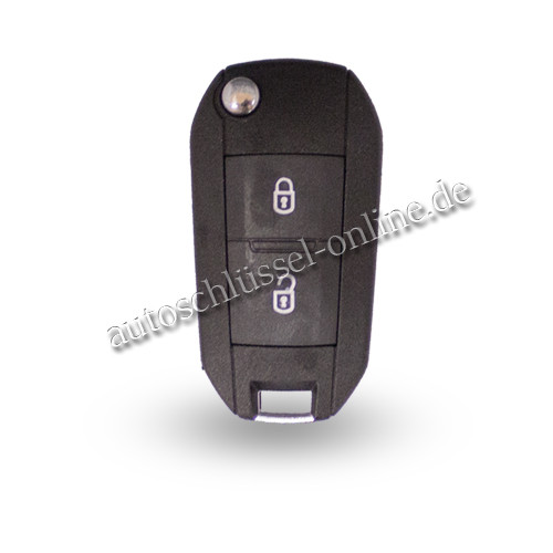 Autoschlüsselgehäuse geeignet für Peugeot 2 Tasten mit HU83 (Aftermarket Produkt)
