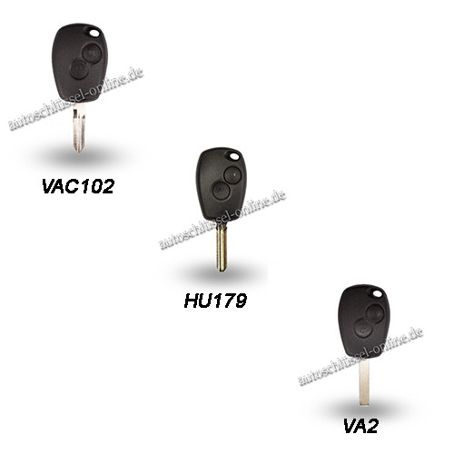 Autoschlüssel geeignet für Renault 2 Tasten mit PCF7961M (Aftermarket Produkt)